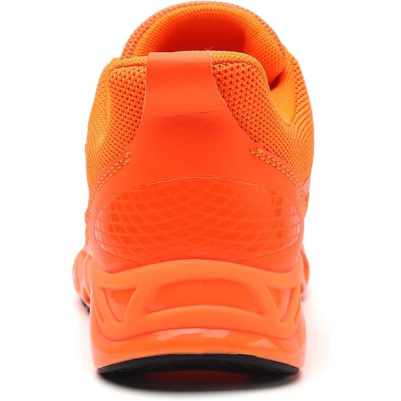 Women's Orange Running Walking Non Slip Tennis Blade Athletic Sneakers Shoes - Picture 5 of 5